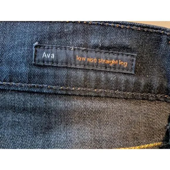 Citizens of Humanity Ava Low Rise Straight Leg Jeans - Dark Wash - Size 28 Y2K - Picture 10 of 16